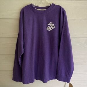 MV Sport Purple Semper Fi Ling Sleeve Shirt XL NWT